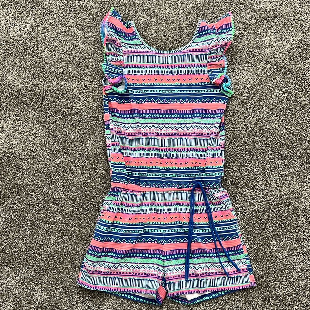 Deux par Deux vibrant sleevless shorts romper - sz 8